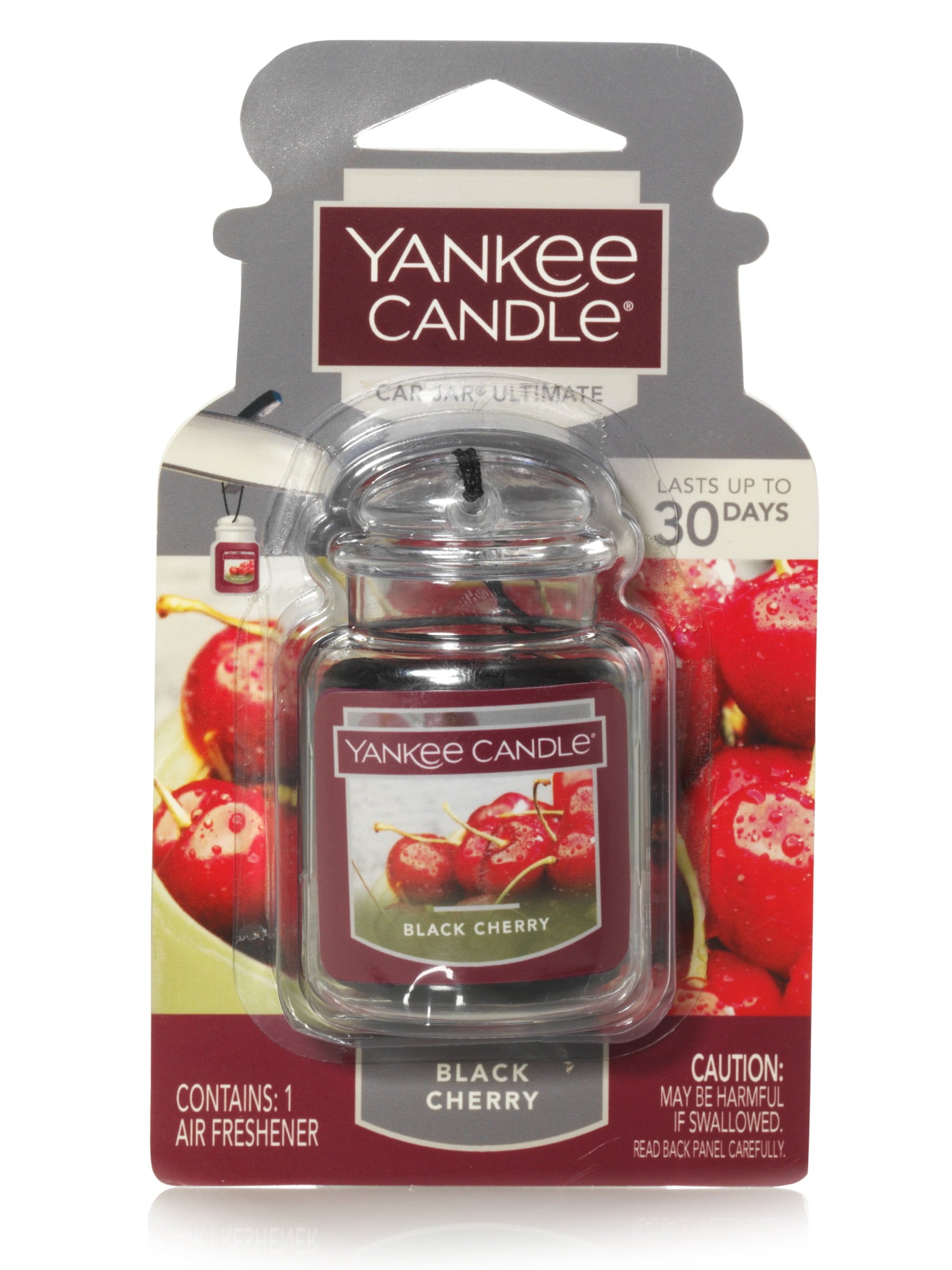 Yankee Candle Car Jar Ultimate, Black Cherry, 0.96 oz (Pack of 12)