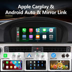 8.8" Wireless Apple CarPlay Android Auto Screen for BMW 3 Series E90 E91 E92 E93 & 5 Series E60 E61 6 Series E63 E64 (CIC System 2009-2013) Plug and Play Linux Touchscreen Display