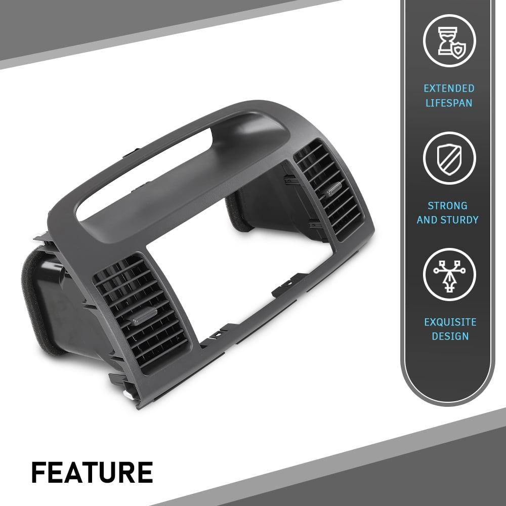 CROSSDESIGN Gray Air Vents Upper Center Dash Bezel Trim Fit for 2002-2006 Toyota Camry