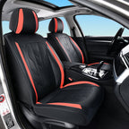 for Jeep Wrangler Unlimited Sport 2010-2022 Car Seat Cover, Waterproof PU Leather 5 Piece Full Set Non-slip Beautify Interior, Red Edge Car Seat Covers, Protect Car Seats