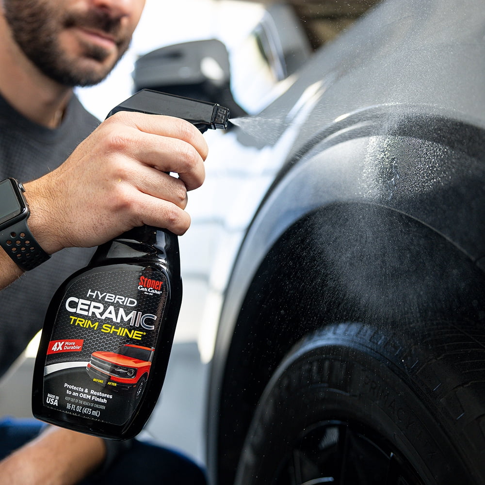 Stoner Car Care 92333-2PK Hybrid Ceramic Trim Shine Restores OEM Finish and Protects Plastic and Vinyl Trim for Automotive Interior and Exterior, Water-Based, 16 Fl Oz, Pack of 2