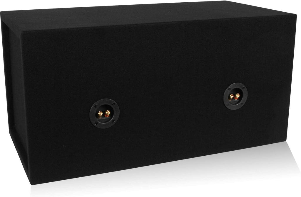 BELVA MDFD12 Dual 12-inch Car Subwoofer Box Sealed 3/4-inch MDF Prelined Polyfil