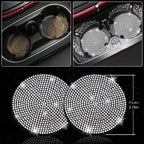 DEA 12 Pcs Bling Car Accessories Set for Women Car Floor Mats Full Set Steering Wheel Cover Seat Belt Covers Coasters Universal Fit Car SUV Truck Van Silver
