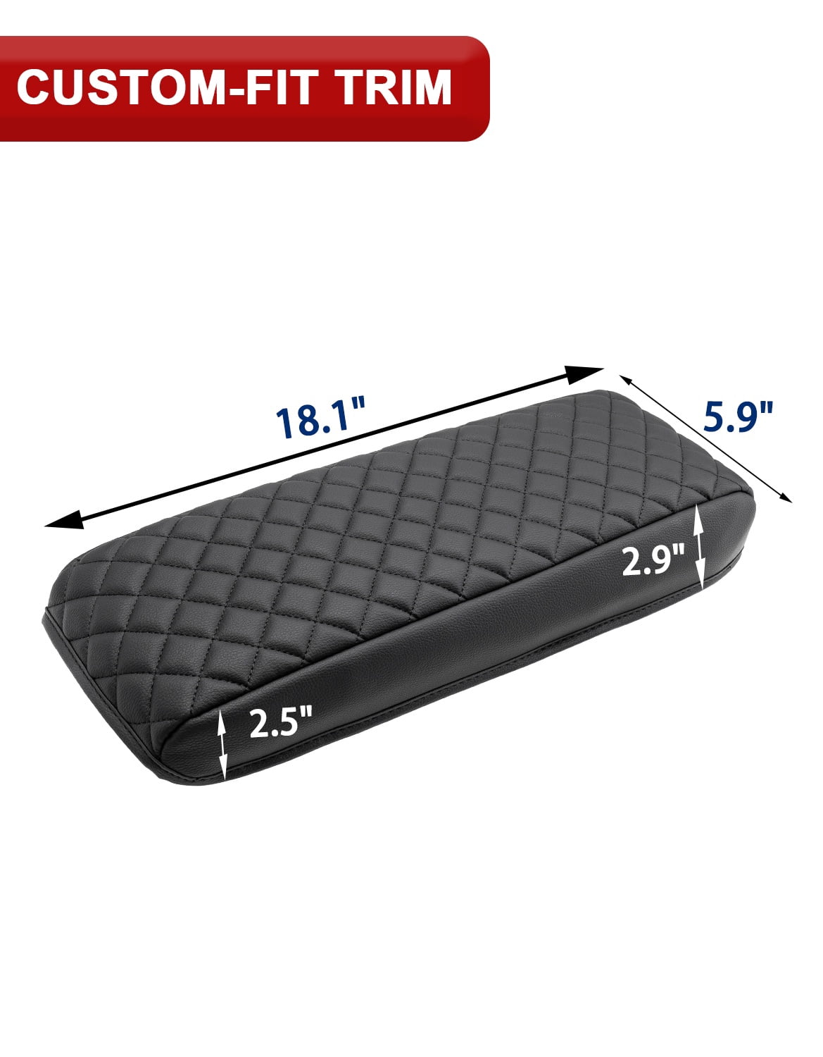 KBH Center Console Cover for 2010-2017 Chevy Equinox & GMC Terrain, Car Armrest Cover for Interior Accessories, Anti Scratch Leather Arm Rest Cushion Pad, Black