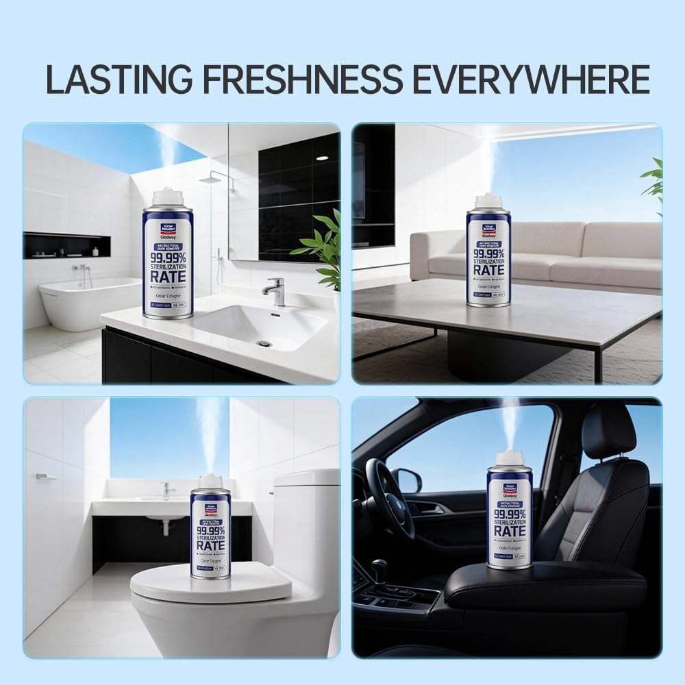 Glodway Whole Car Air Fresheners Spary,Fogger Odor Eliminator Remover,Cologne Cedar Scent,6 Ounce,4 Pack