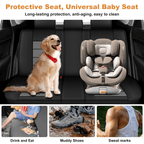 Car Seat Cover Fit for Acura MDX 2004-2025,Waterproof Stain-resistant Leather Heavy-Duty Car Seat Covers Protector Gray,Full Set(2 Row 5 Seats)