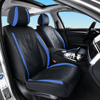 Car Seat Cover for Honda Civic EX 2012, Blue Car Seat Covers, Waterproof Faux Leather, 5 Piece Full Set, Wear Resistance, Easy to Clean and Install, Protect and Upgrade Seats