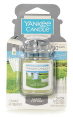 Yankee Candle Car Jar Ultimate, Clean Cotton, 0.96 oz (Pack of 6)