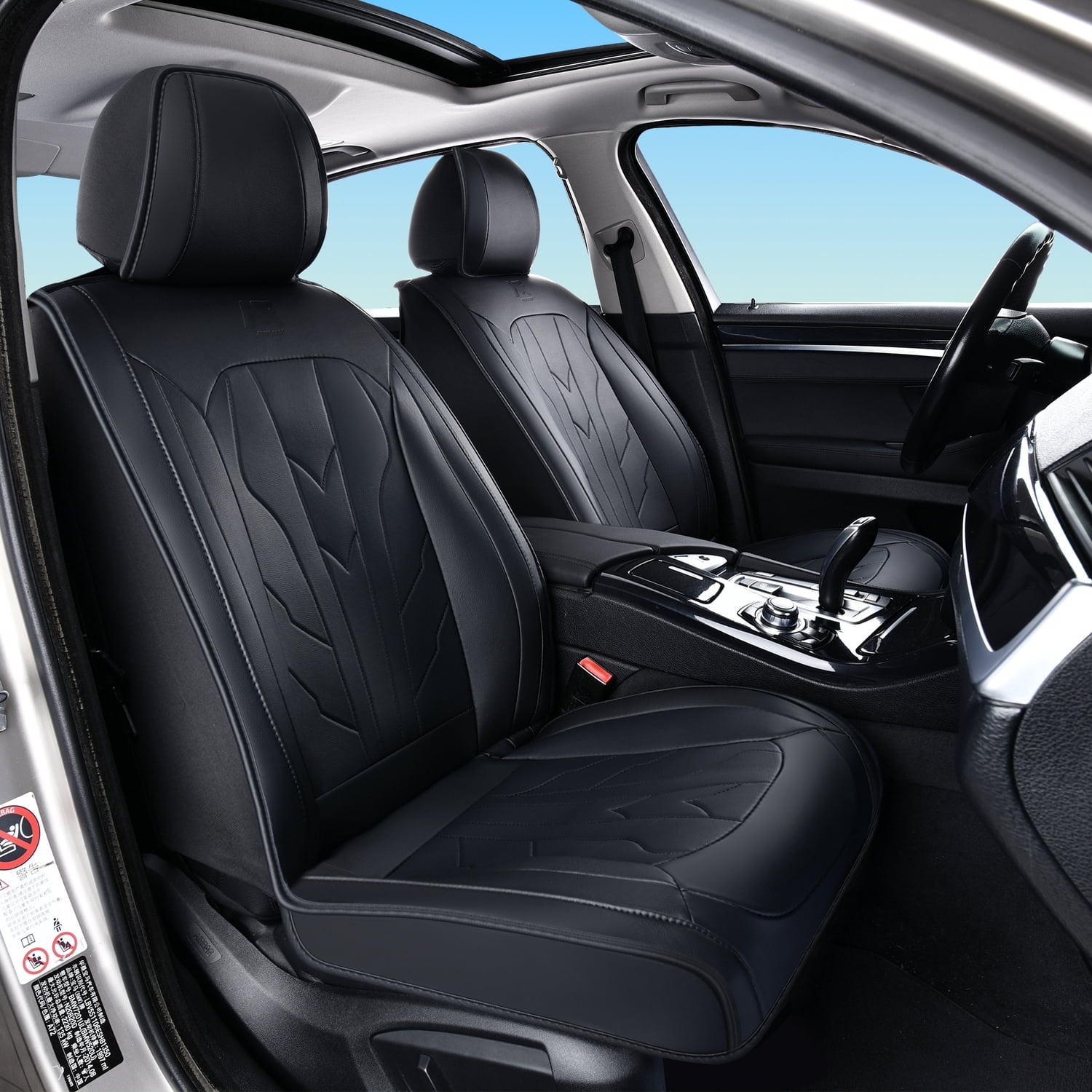 for Toyota RAV4 XLE 2025 Car Seat Cover, Black Car Seat Covers, Waterproof PU Leather 5 Seats Full Set Non-slip Beautify Interior, Pet Car Seat Covers