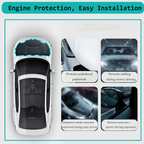 Automotive Hood Engine Front Cover Soundproof Mat For Toyota RAV4 2009-2012 Shield Mat Noise Insulation Dampening Mat Soundproof Cotton For Under-Hood Accessories-black-2009-2012