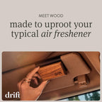 Drift Car Air Freshener - Wood Fragrance - Automotive Odor Eliminator - Car Fresheners Long Lasting - Variety 3 Pack - CLIP INCLUDED