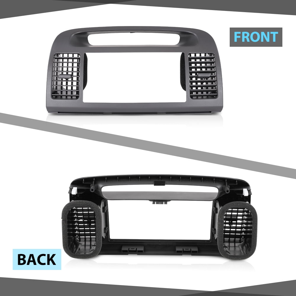 CROSSDESIGN Gray Air Vents Upper Center Dash Bezel Trim Fit for 2002-2006 Toyota Camry