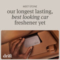 Drift Car Air Freshener - The Original Stone Air Freshener - Car Odor Eliminator - Long Lasting Scent - Metal Clip - Essential Oils - John Wick Scent 3 Pack Refill - NO CLIP INCLUDED