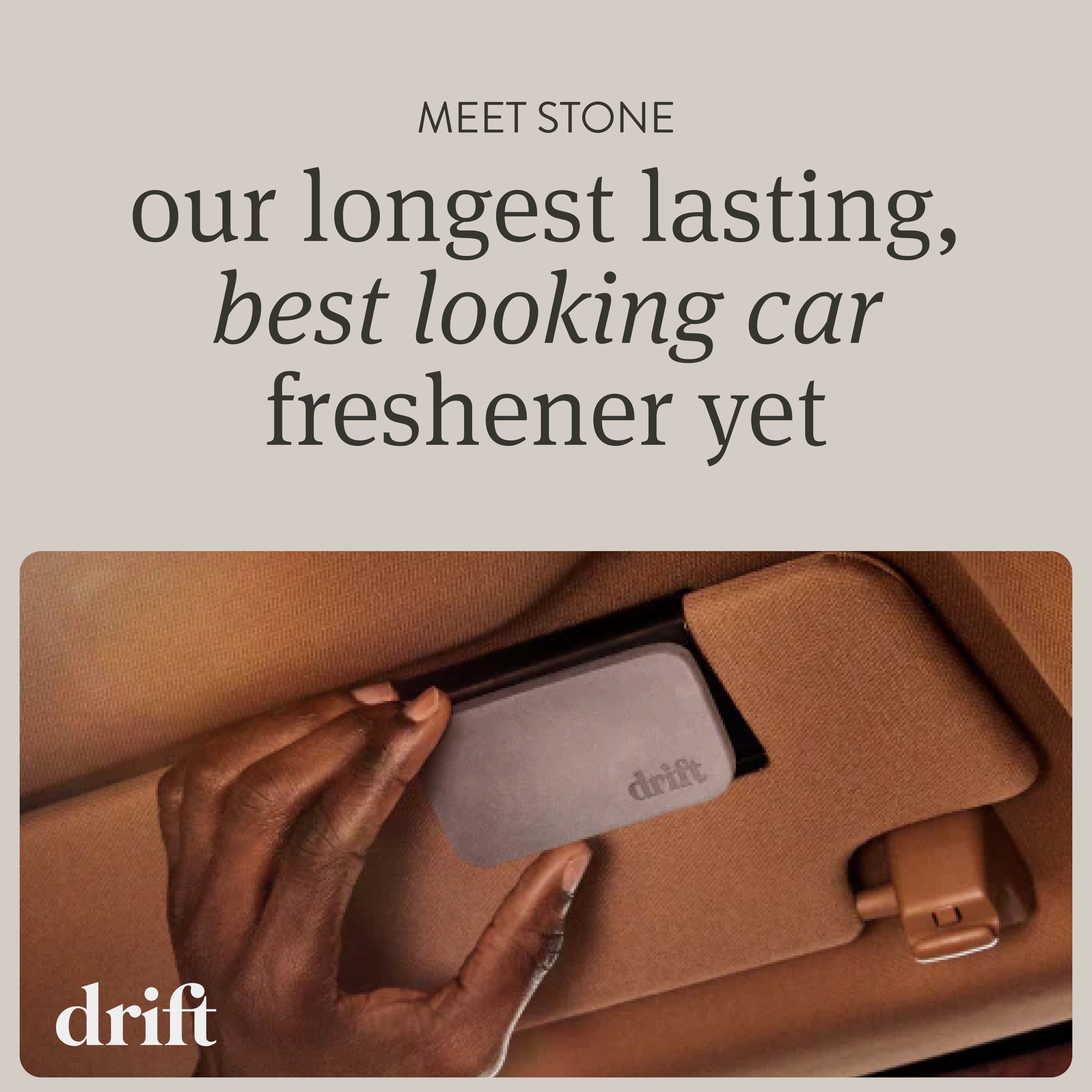 Drift Car Air Freshener - The Original Stone Air Freshener - Car Odor Eliminator - Long Lasting Scent - Metal Clip - Essential Oils - John Wick Scent 3 Pack Refill - NO CLIP INCLUDED