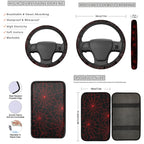 Jeiento Spider Web 13 Pack Car Seat Cover Set for Front and Rear, Auto Interior Accessories Full Set for Women Men Red Car Seat Protective Universal Fits for Cars, SUV, Truck, Sedan, Van